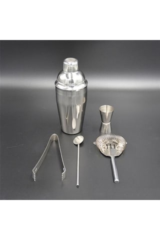 Besthome1 5 Adet 750 Ml Paslanmaz Çelik Kokteyl Shaker Mikser Seti Kiti Bar Araçları