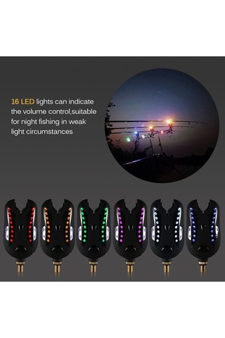 Artfulabode Uyarı Ses Led Kiti Kablosuz Isırma Göstergesi Dijital Beyaz Balık Balık Balık Alıcı Alarmları Alarmı Alarm Mw Beyaz