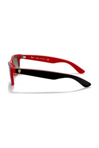 Ray-Ban Rb 2132m F63830 55 Scuderia Ferrari New Wayfarer Unisex Oval Siyah Kemik Güneş Gözlüğü Siyah