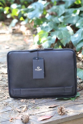 Guard Siyah Deri Clutch Çanta Çok renkli