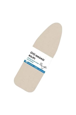 Ütü Masası Örtüsü Kılıfı 138x48cm Ayarlanabilir Ipli Kılıf Bezi Krem Diğer
