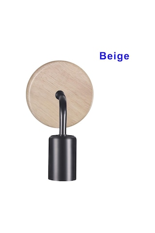 Bej E27 220v 110v Ahşap Duvar Lambası Vintage Aplik Duvar Aydınlatma Armatürü Başucu Retro Lambalar Endüstriyel Dekor Yemek Odası Yatak Odası Işıkları Bej