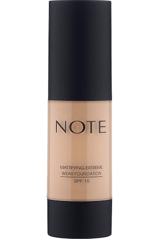 Note Cosmetics Mattifying Extreme Wear 02 Natural Beige Mat Bitişli SPF15 Kapatıcı Fondöten