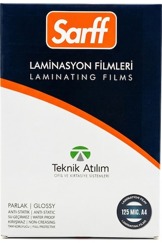 Sarff Pro 125mıc Laminasyon Filmleri - A4 216x303mm - 100adet