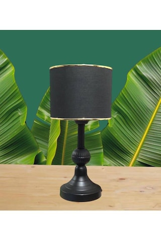 Cılındro Abajur Masa Lambası Siyah