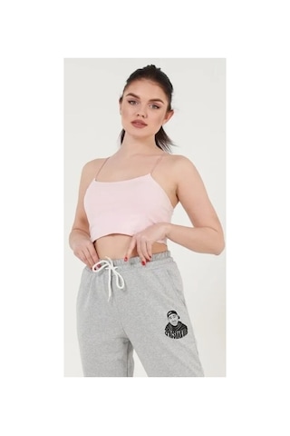 Blackjack Giyim Blackjackgiyim Erkek Siyah Slim Fit Jogger Eşofman Altı Gri