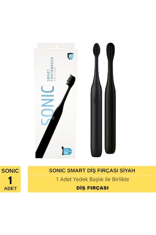 Sonic Smart Diş Fırçası Ve 1 Adet Yedek Başlık Siyah