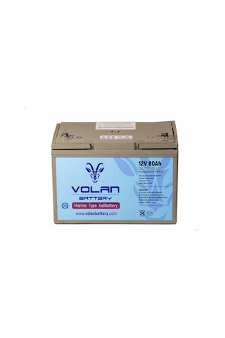 12 Volt 80 Amper Marin Jel Akü 3 Yıl Garantili - Volan Akü / 325019267