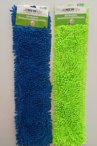Newlife 2 Adet Nemli Ve Kuru Makarna Mop Ucu Mikrofiber Paspas Yedeği 60 Cm
