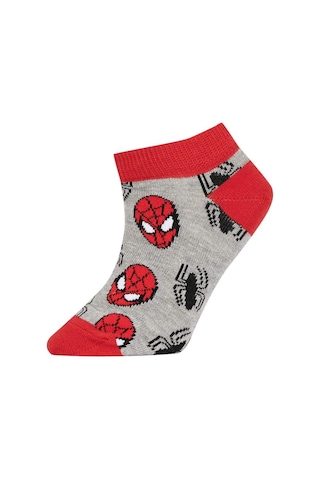 DeFacto Erkek Çocuk Marvel Spiderman 3'lü Pamuklu Patik Çorap - Z9030A6NSKR1