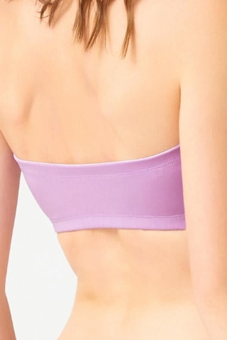 Straplez Crop Top Büstiyer Lila Lila