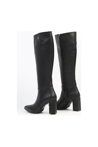 Pierre Cardin Pc-52427-3076 Siyah Cilt - Kadın Topuklu Çizme 001