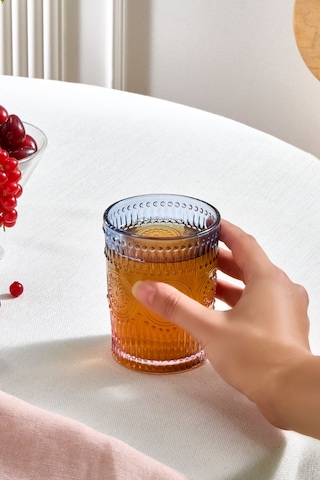 Karaca Sunflower Su Bardağı 250 Ml Mavi Pembe