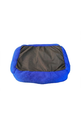 Brt Pet Premium Dikdörtgen Peluş Kedi Yatağı Ve Küçük Irk Köpek Yatağı - 60x40 Cm - Mavi
