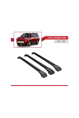 Toyota 4runner N280 2010 Ve Sonrası İle Uyumlu Ace-1 Ara Atkı Tavan Barı Siyah 3 Adet Bar