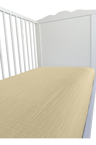 4 Katlı Müslin Bebek Nevresim Takımı Uyku Seti %100pamuk Bej