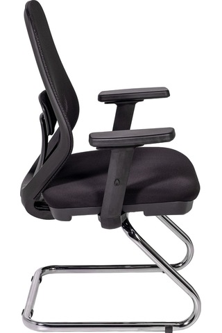 Ofisbazaar Dali Fileli Misafir Koltuğu Ergonomik Toplantı Ve Bekleme Koltuğu Siyah Fileli Siyah