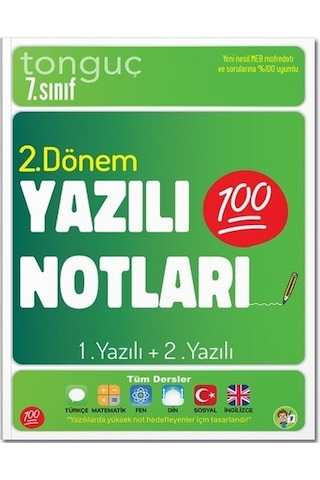 Tonguç 7. Sınıf Yazılı Notları 2. Dönem 1.+2. Yazı