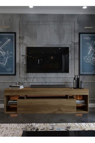 Resital Ledli Tv Ünitesi L1502-2 Ceviz Ceviz