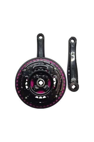 Bisiklet Aynakol Sağ Sol Takım 3 Lü Dişli- 24/34/42t X 170mm Siyah Pembe Renk