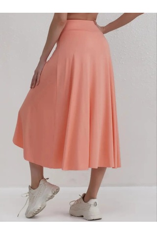 Valensdesign Kadın Cep Detay Taytlı Sandy Etek Pembe