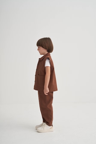 Cigit Gabardin Yelek 2-7 Yaş Kahve Kahve