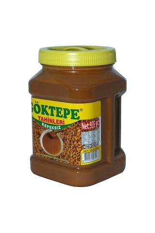 Göktepe Kepeksiz 935gr Bozkır Tahini Plastik Kutu, Odun Ateşinde Çifte Kavrulmuş Kepeksiz-935gr