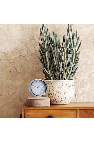 Kpm Dekoratif Metal Masa Saati - Gri