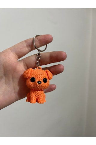 Reborn 3d Köpek Anahtarlık 1 Adet Turuncu