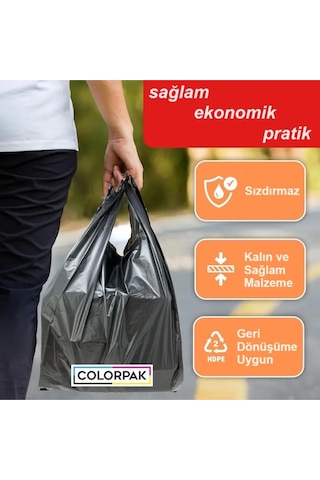 Atlet Poşet 27 50 Cm Siyah 1 Kg Market Poşeti