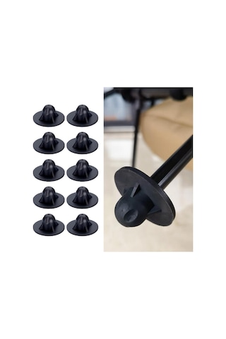 Dolıty 10x Moon Sandalye Ayak Örtüsü Patio Arka Bahçe 15-mm Siyah Çok Renkli