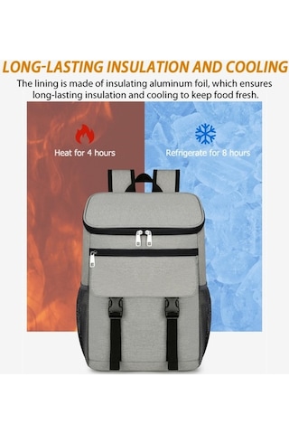 Novahub Büyük Kapasiteli İzole Soğutma Sırt Çantası, Su Geçirmez Piknik Soğutucu, Mavi A Çok Renkli Model Çok Renkli