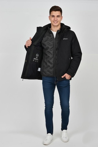 Dynamo Erkek Kapüşonlu Spor Mont 2 Parça Regular Fit 3362 Bgl-st04898 Siyah