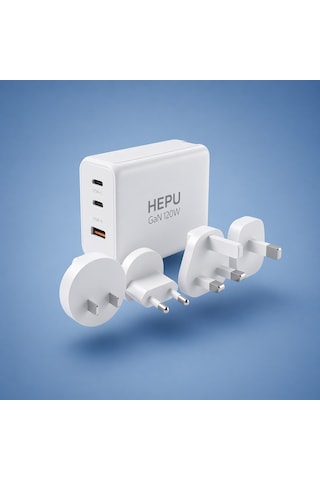 Hepu Hp306 240w Gan Seyahat Adaptörü 4 Farklı Ülke Uyumlu Başlık