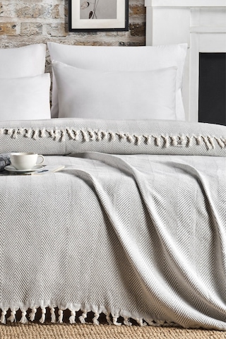 Casnack Lavin 1500 G Çift Kişilik Pike 200 x 230 Gri