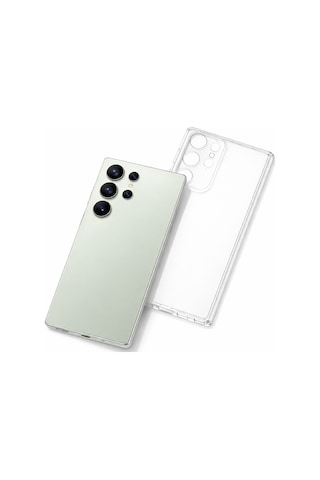 Samsung Uyumlu Galaxy S25 Ultra Kılıf Şeffaf Kamera Korumalı 3d