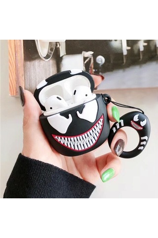 Microsonic AirPods 1. Nesil / 2. Nesil Kılıf Cartoon Figürlü Silikon Venom