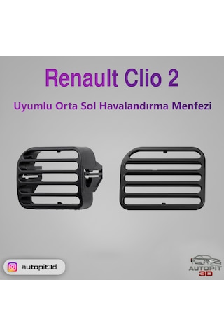 Renault Clio 2 Uyumlu Orta Konsol Sol Havalandırma Menfezi