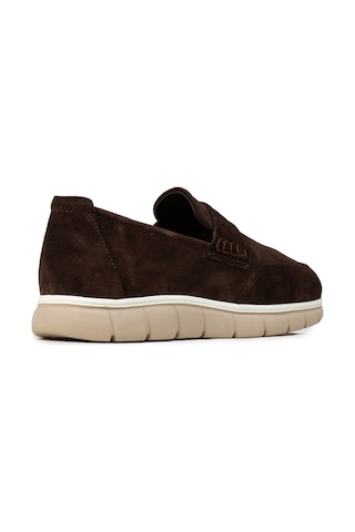 Deery Erkek Hakiki Süet Kahverengi Loafer Ayakkabı - 02045mkhve02