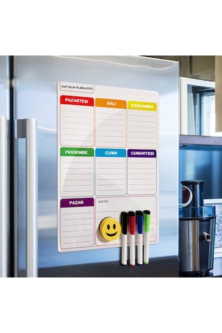 Haftalık Magnet Planlayıcı , 35X50 Manyetik Yazı Tahtası