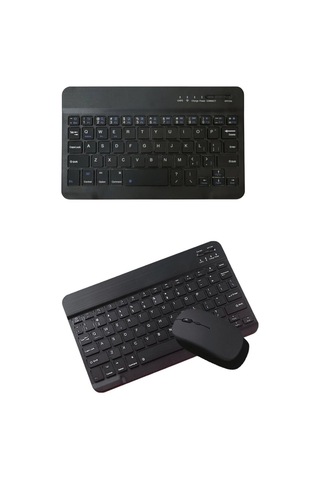 Wireless Klavye Mouse Seti Bluetooth Bağlantılı İnce Tasarım Sessiz Kullanım - Hs08378299-190 Renkli