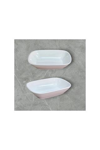 6 Lı Melamin Kayık Tabak Seti - 20x14,5 Cm Büyük Boy Meze Kahvaltılık - Kırılmaya Dayanıklı - Beyaz 20x14,5 Cm - Derinlik 4,5 Cm