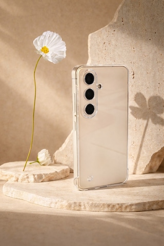 Samsung Galaxy S23 Fe Uyumlu Kamera Korumalı Yanları Açık Sararmaz Sert Mika Şeffaf Kılıf
