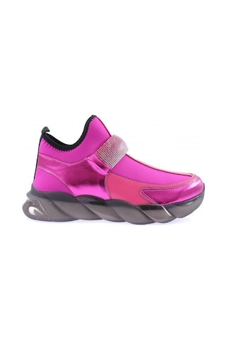 Dgn 104-23y Kadin Strech Detayli Silver Taş Bantli Sneakers Ayakkabi Fuşya