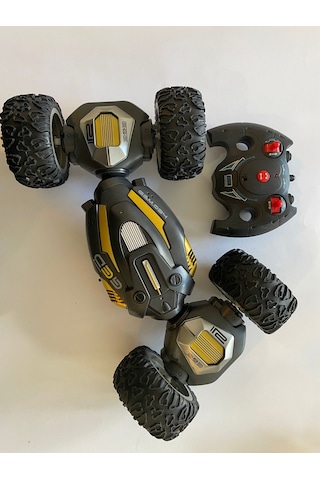 Ctoys Işıklı Sesli Uzaktan Kumandalı 360 Derece Dönebilen Araç Siyah