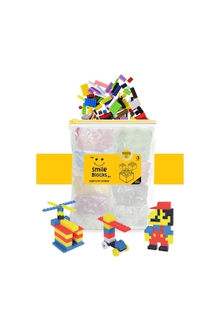 Smile Blocks 1000 Parça Fermuar Poşetli Mikro Blok Eğitici Oyuncak