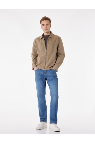 Koton Pamuklu Düz Paça Normal Bel Straight Fit Jean Pantolon - Mark Jean Orta İndigo 6sam40161nd