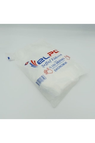 Elpo Hdpe Büyük Boy Eldiven 100 Ad Şeffaf Tek Kullanım
