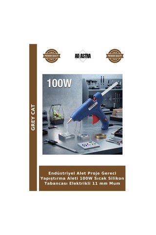 Endüstriyel Alet Proje Gereci Yapıştırma Aleti 100w Sıcak Silikon Tabancası Elektrikli 11 Mm Mum