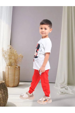 Nuriya Kid's Çizgili Çocuk Takımı 396211759 Kırmızı
